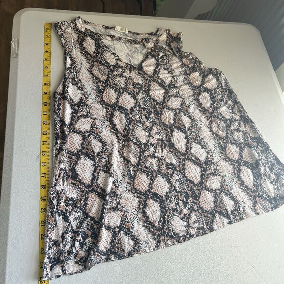 Bibi Womens Top Medium Snakeskin Sleeveless Stretch Comfort Concert Event USA - Picture 6 of 7